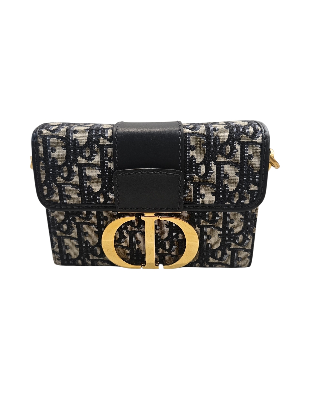 Christian Dior Oblique Jacquard 30 Montaigne Box Bag Navy "Excellent Condition " - Picture 4 of 12